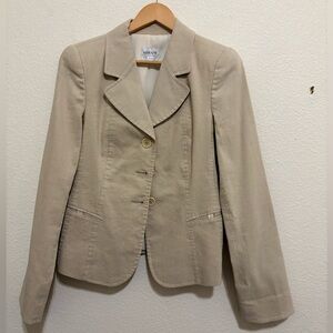 Armani Collezioni Light Tan Striped Women's Blazer